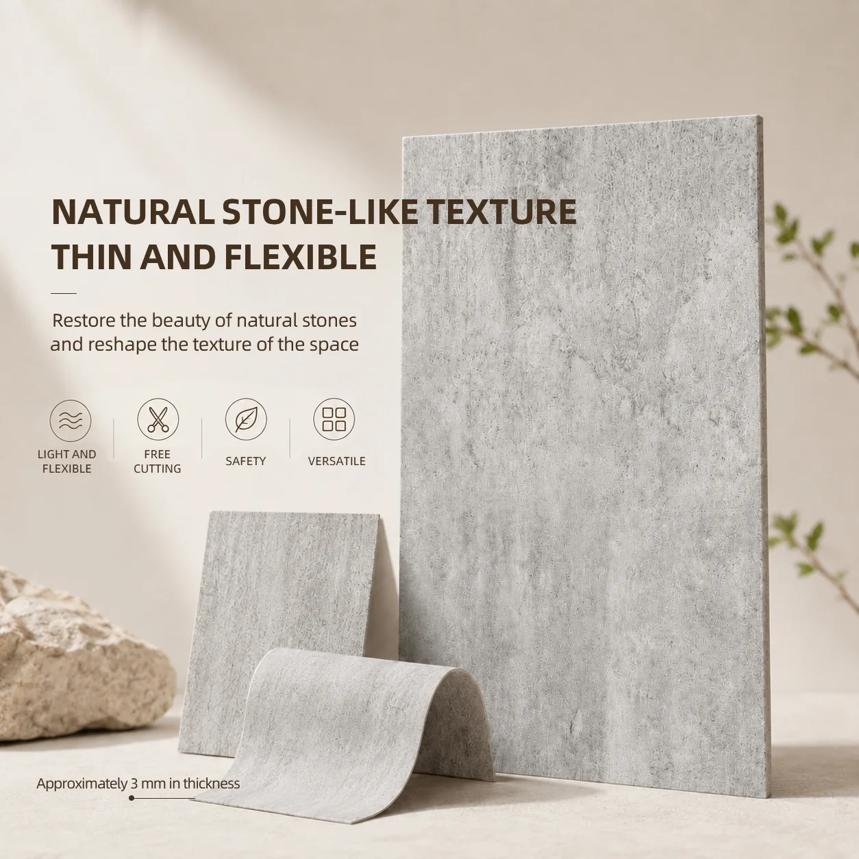 THINGOO flexible stone lightweight product application